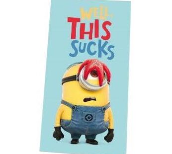 Badlaken Minions this sucks: 70×140 cm