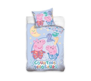 Peppa Pig Dekbedovertrek – Dino Tellen 100×135 cm