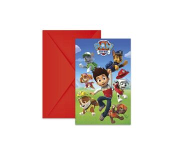 Paw Patrol Uitnodigingen (6x)