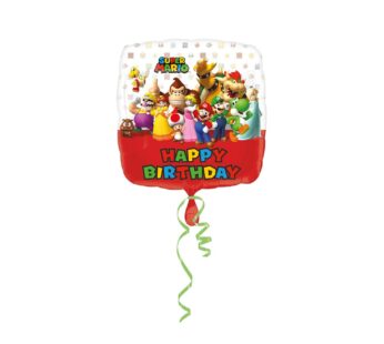 Super Mario Folieballon 43 cm Happy Birthday