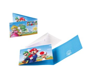 Super Mario Uitnodigingen (8 stuks)