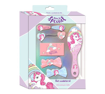 Unicorn haaraccessoires set bestaande uit 8 accessoires