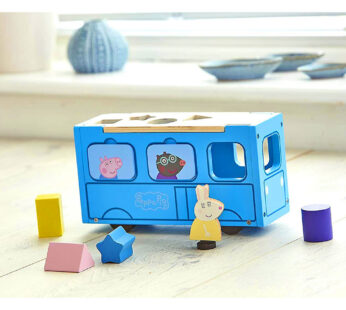 Peppa Pig Houten puzzel schoolbus