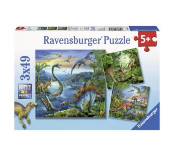Dinosauriërs Puzzels (3×49 stukjes)