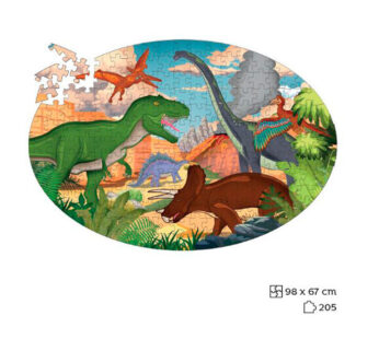 Dinosaurus Ovalen Puzzel 205 stukjes