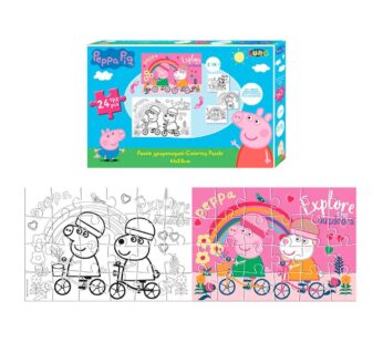 Peppa Pig Puzzel + kleurplaten