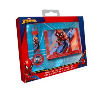 Spiderman Portemonnee + digitaal horloge
