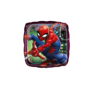 Spiderman vierkante folieballon 43 cm