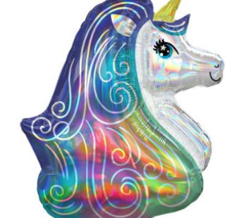 Unicorn Holografische Ballon