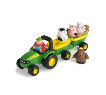 John Deere Hooiwagen met boer en dierengeluiden