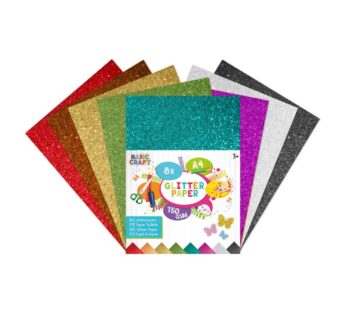 Glitterpapier A4 8 Stuks