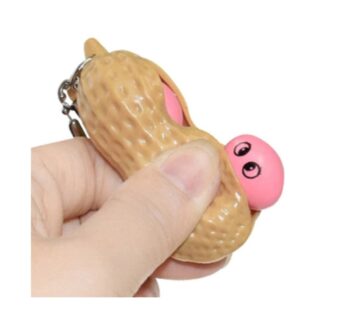 Fidget Sleutelhanger Knijp Pinda’s