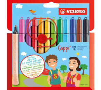 Viltstiften Stabilo Cappi 12 Stuks