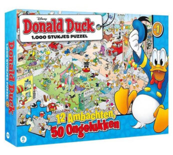Puzzel Donald Duck: 12 Ambachten, 50 Ongelukken – Inclusief Poster