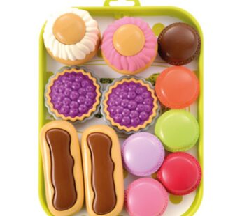 Voedselset Gebakjes Op Dienblad