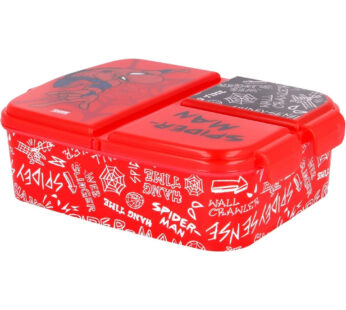 Spiderman Web Broodtrommel 3 vakjes – 18×13 cm – Brooddoos – Lunchbox